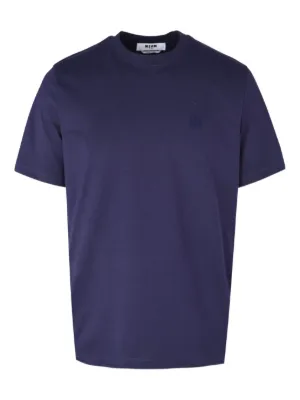 Prada logo-patch Cotton T-shirt | Blue | FARFETCH