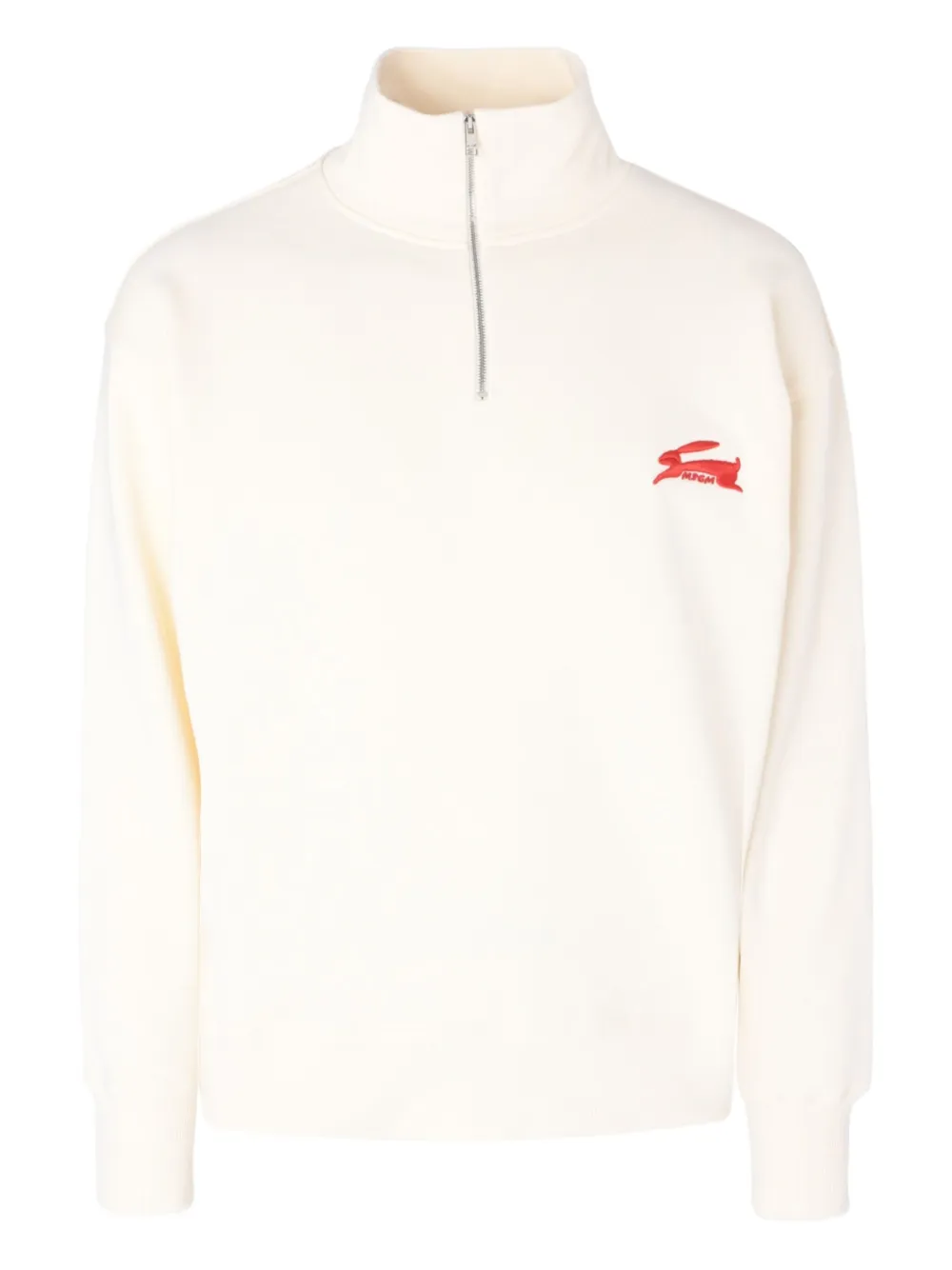 MSGM  rabbit-detail zip  sweater | neutro | Image 1