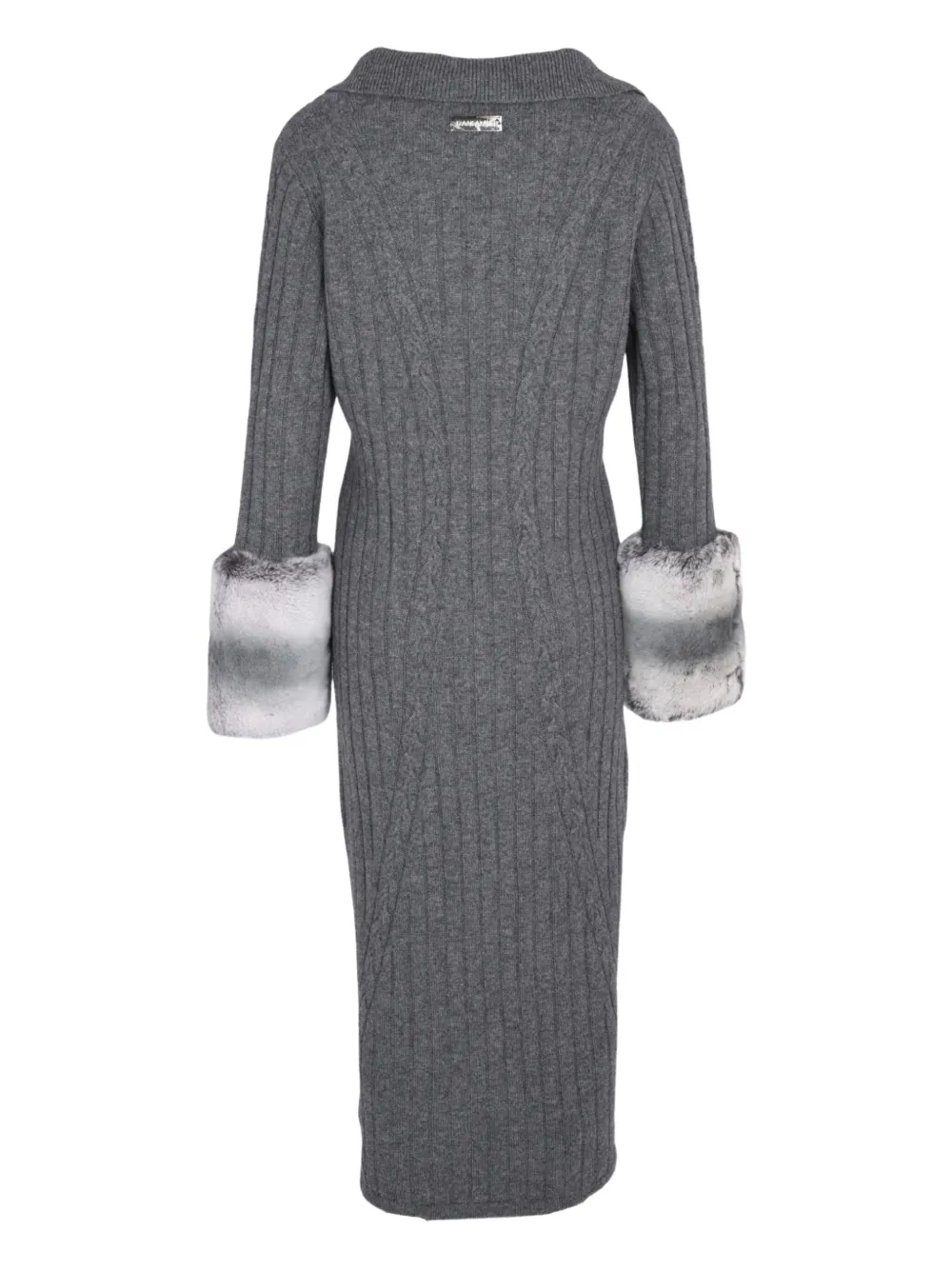 Izaak Azanei cable-knit midi dress - Grijs