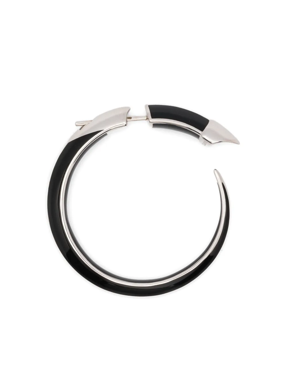 Shaun Leane Sterling Silver Sabre Solis Hoop Earrings In Black
