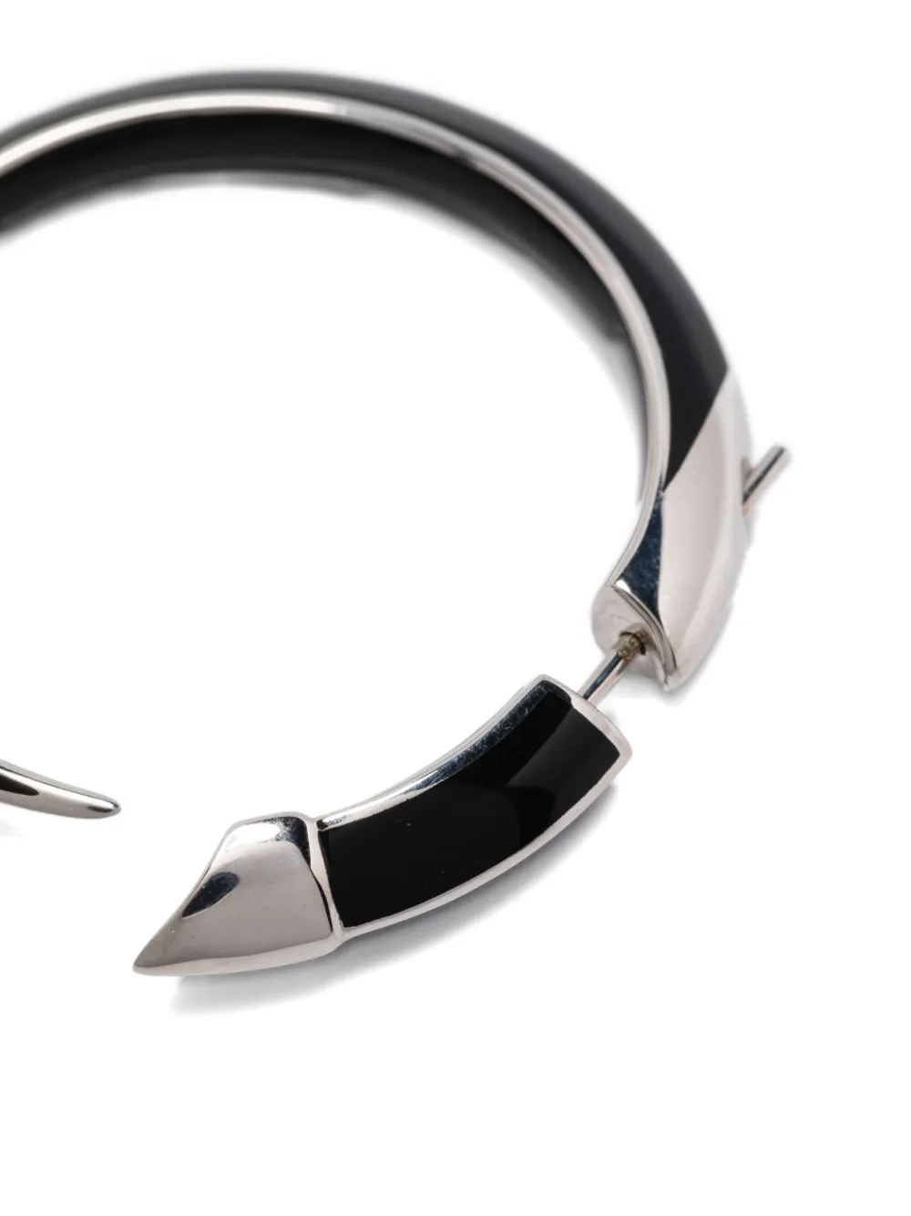 Shaun Leane Sterling Silver Sabre Solis Hoop Earrings In Black