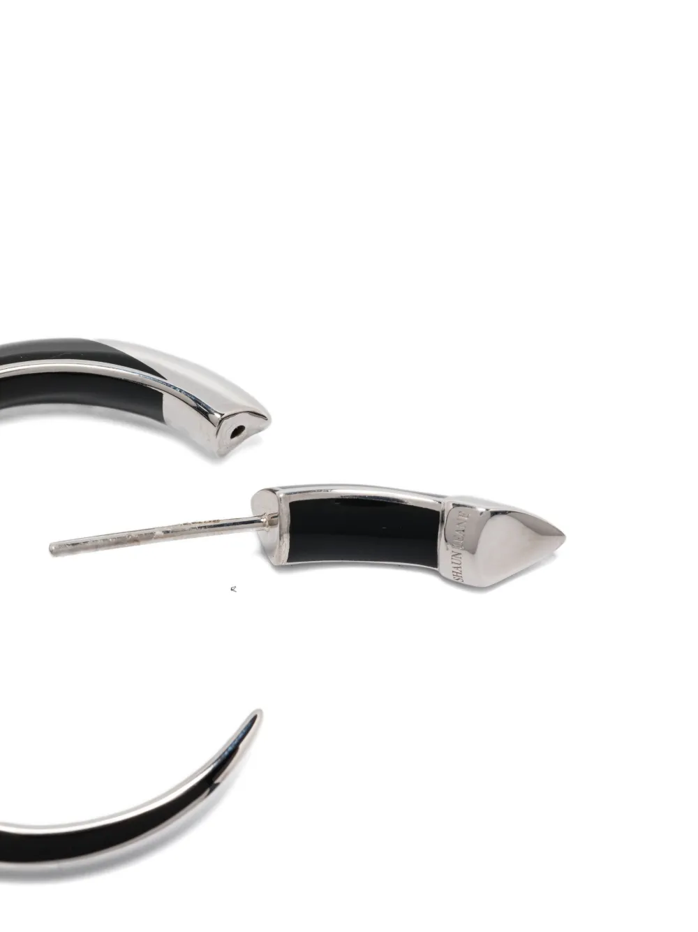 Shaun Leane Sterling Silver Sabre Solis Hoop Earrings In Black
