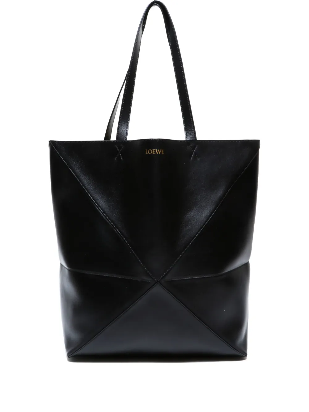Pre-owned Loewe 2024-2025 Puzzle Fold Tote Bag In Black