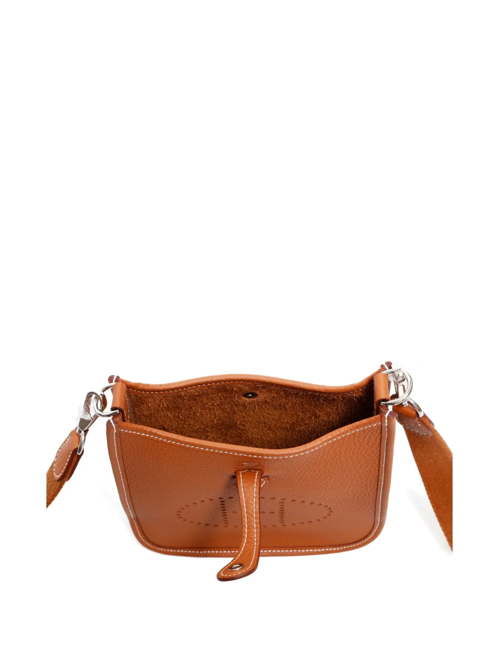 Pre-owned Hermes 2024 Evelyn Tpm Crossbody Bag In Brown