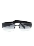 CHANEL Pre-Owned 2000s CC Mark rectangle-frame sunglasses - Black