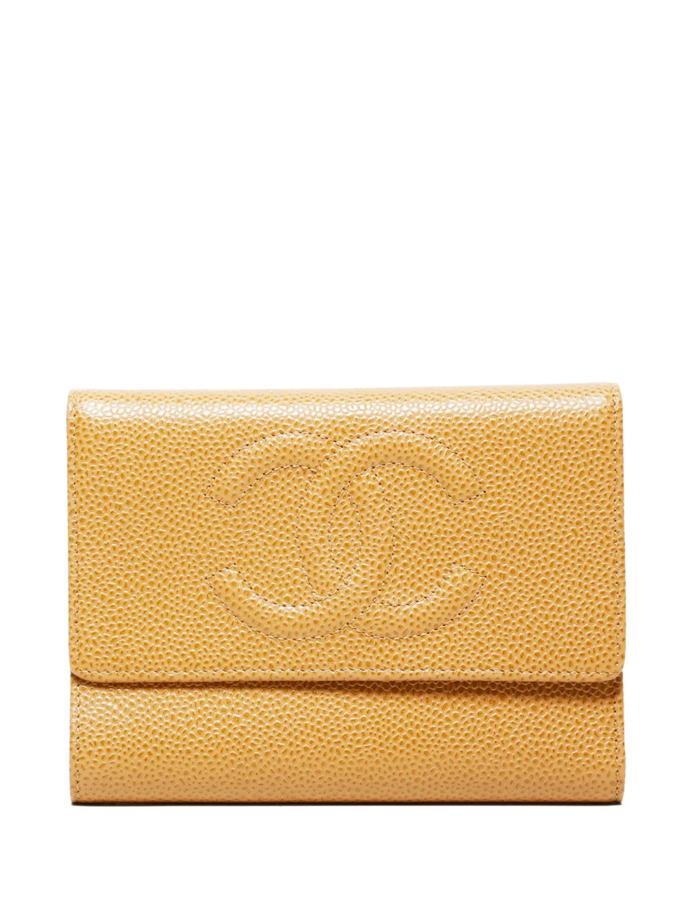 CHANEL Pre-Owned 2003-2004 CC Mark wallet - イエロー CHANEL Pre-Owned 2003-2004 CC Mark wallet - イエロー