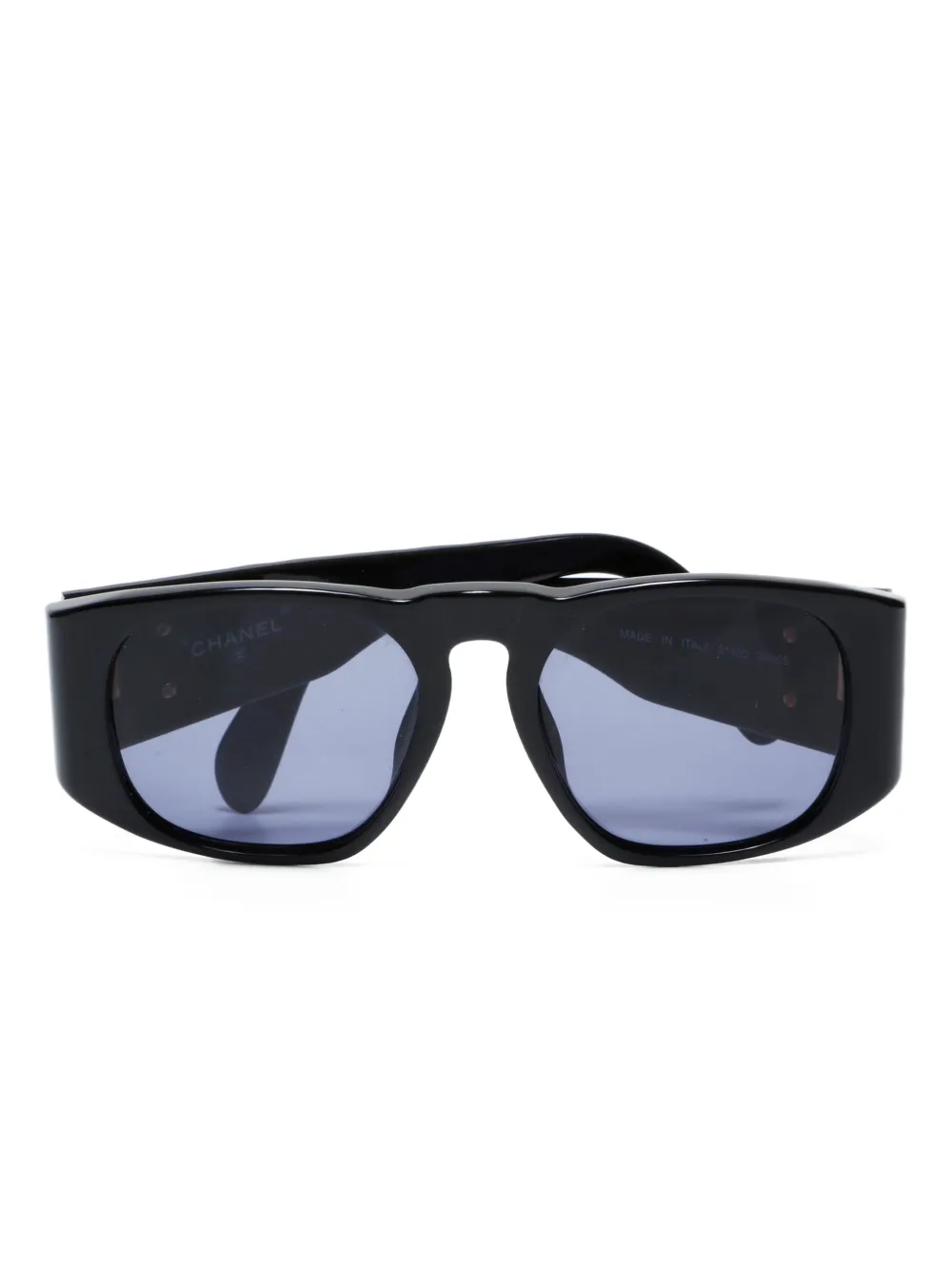 CHANEL Pre-Owned 1990-200s quilted square sunglasses - ブラック CHANEL Pre-Owned 1990-200s quilted square sunglasses - ブラック