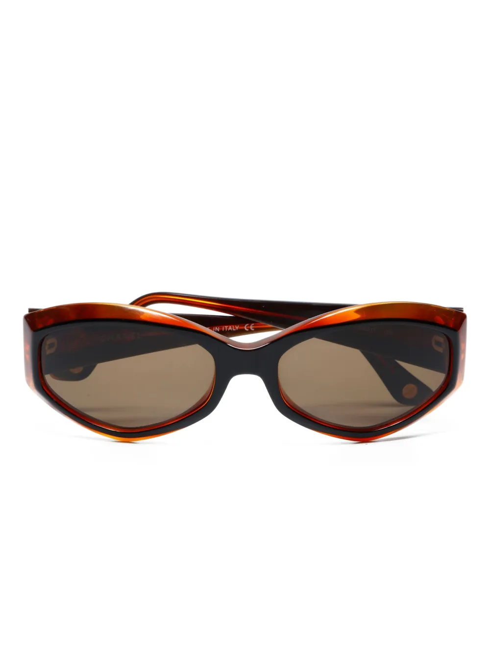 CHANEL Pre-Owned 1990-2000s CC Mark cat-eye frame sunglasses - ブラック CHANEL Pre-Owned 1990-2000s CC Mark cat-eye frame sunglasses - ブラック