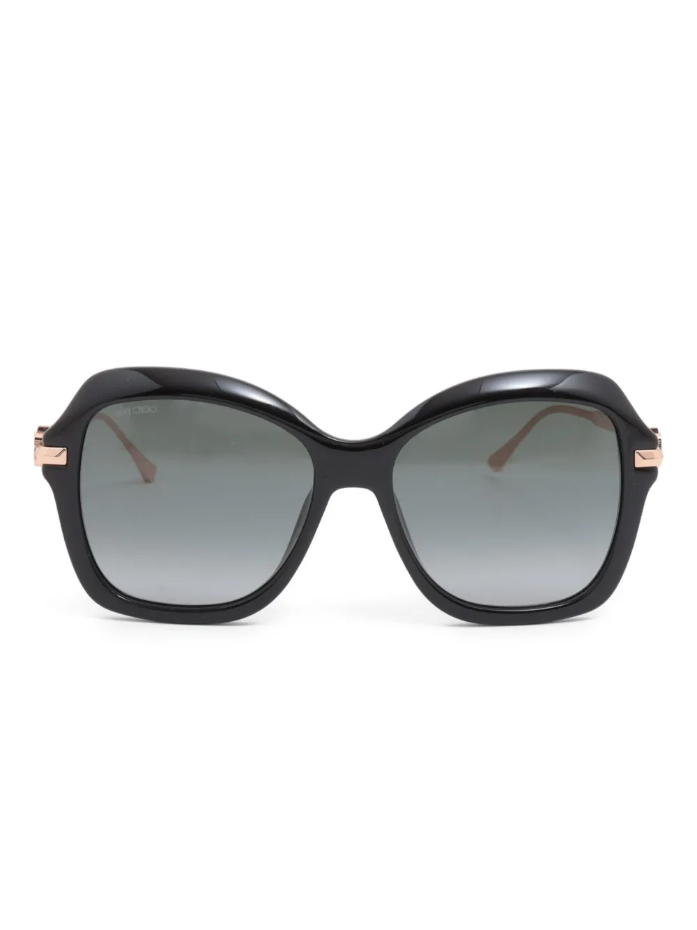 Jimmy Choo Pre-Owned 2000-2020s geometric-frame Tessy sunglasses | Black | Image 1