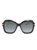 Jimmy Choo Pre-Owned 2000-2020s geometric-frame Tessy sunglasses - Black