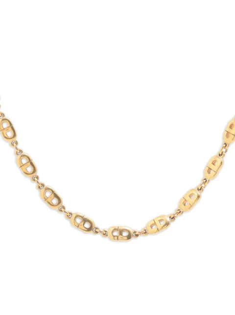 Christian Dior Pre-Owned collar de cadena con logo 1980-1990