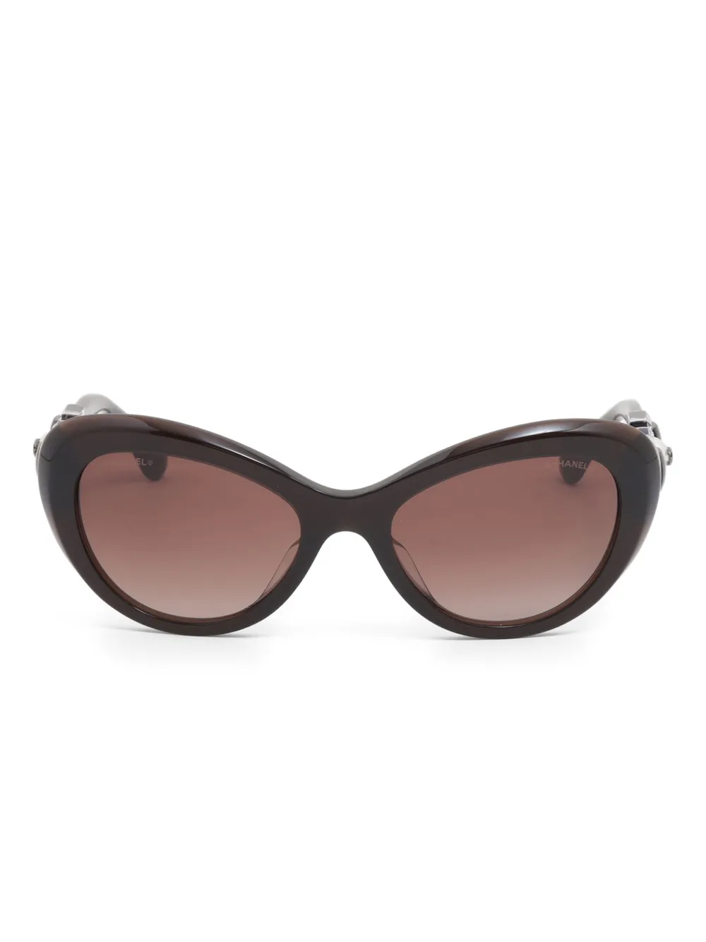 CHANEL Pre-Owned 2020s cat-eye sunglasses - ブラウン CHANEL Pre-Owned 2020s cat-eye sunglasses - ブラウン
