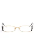 CHANEL Pre-Owned 2000-2020s CC Mark rectangle-frame glasses - Gold