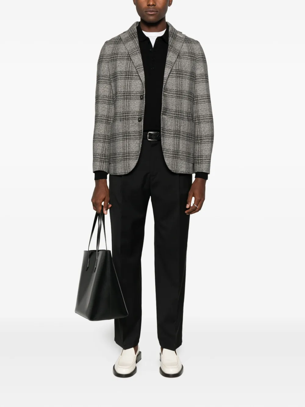 Circolo 1901 Geruite blazer Zwart