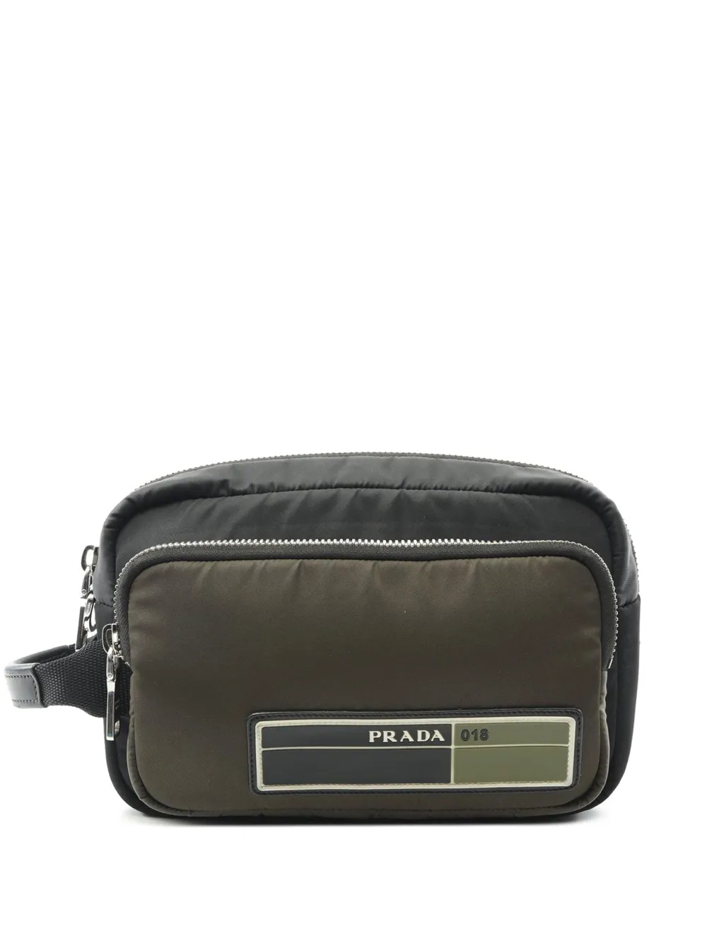 Prada Pre-Owned 2013-2025 Tessuto Multi Pocket Logo clutch bag - ブラック Prada Pre-Owned 2013-2025 Tessuto Multi Pocket Logo clutch bag - ブラック