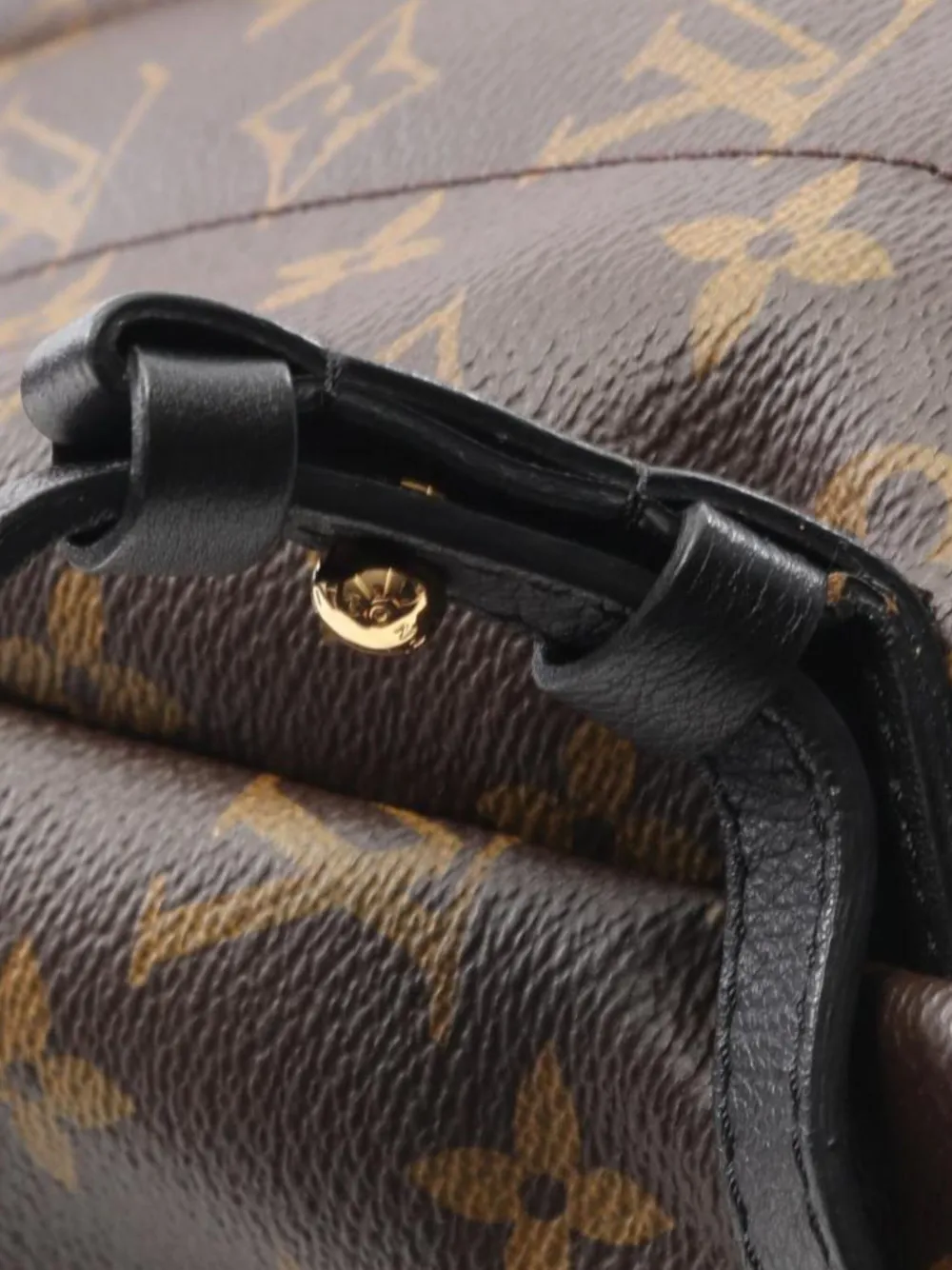 Pre-owned Louis Vuitton 2015 Monogram Palm Springs Pm Backpack In Brown