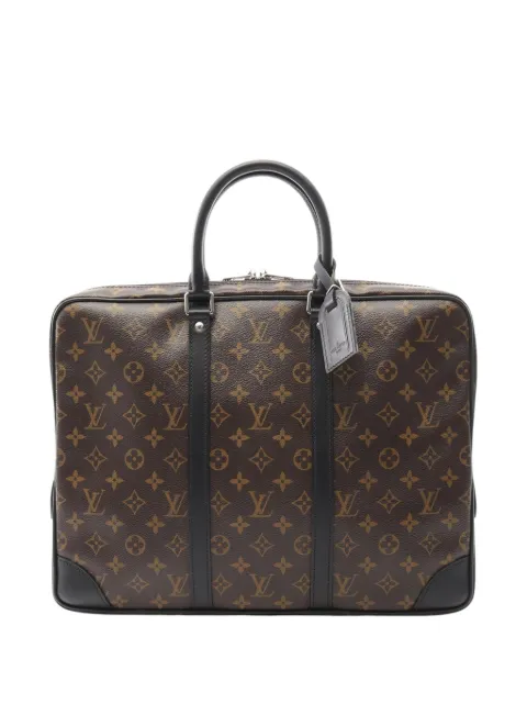 Louis Vuitton Pre-Owned 2013 Monogram Macassar Porte-Documents Voyage GM business bag