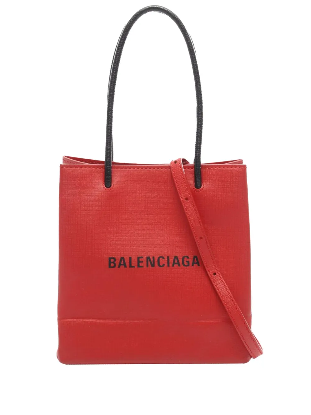 Balenciaga Pre-Owned 2000-2025 XXS Leather Logo Shopping Tote satchel Balenciaga Pre-Owned 2000-2025 XXS Leather Logo Shopping Tote satchel