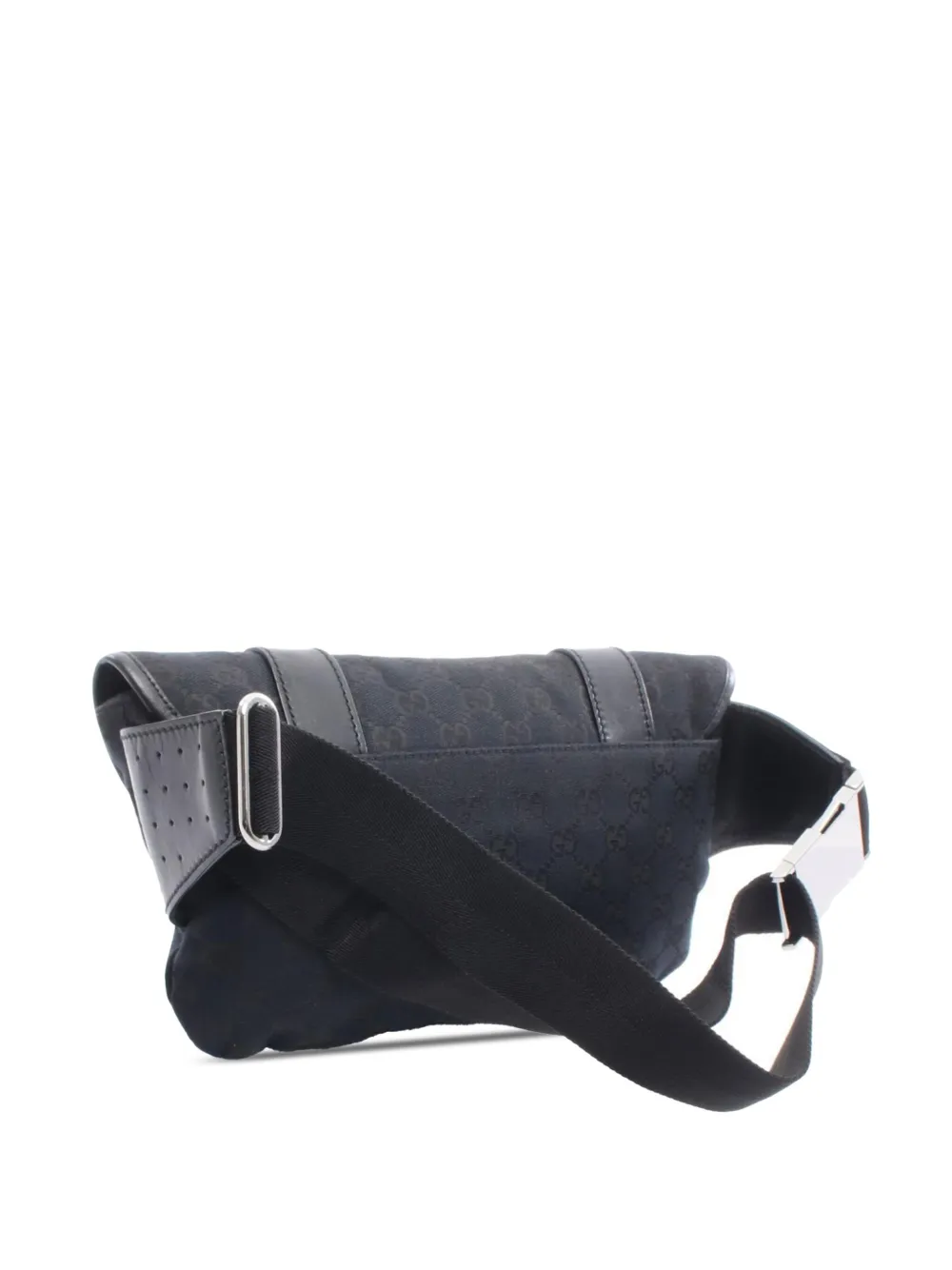Pre-owned Gucci 2000-2015 Gg Canvas Belt Bag In Black