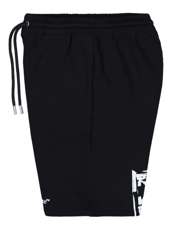 Off-White Ink Arrow Printed Track Shorts | Black | FARFETCH