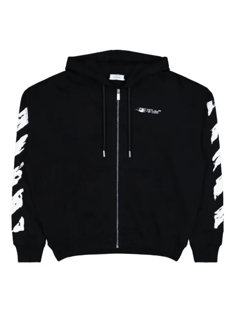 Off-White arrow-print zip-up hoodie