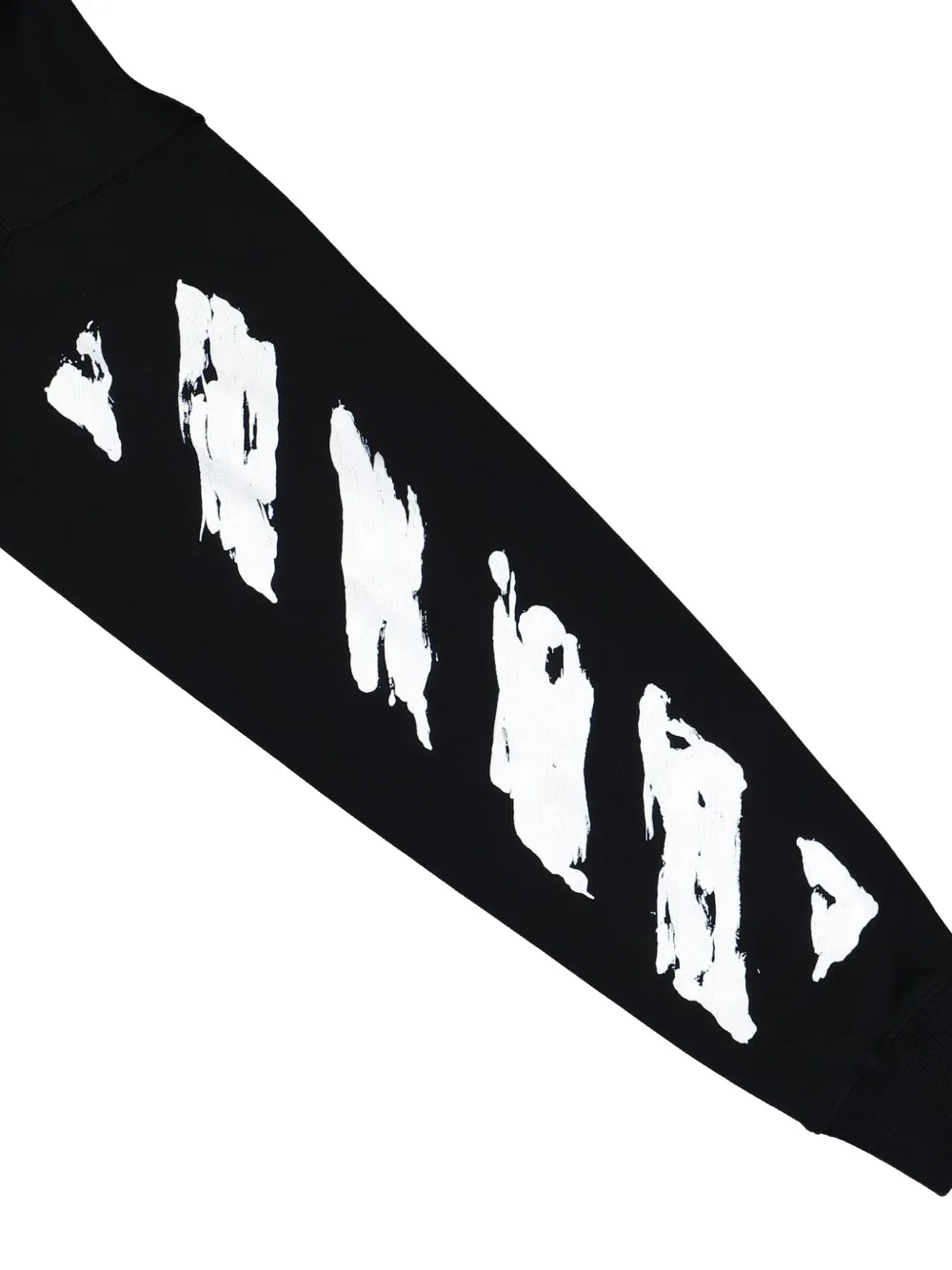 Off-white Ink Arrow Skate Zip Hoodie In Black