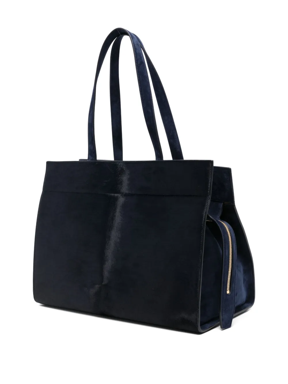 Khaite Suede Tote Bag In Blue