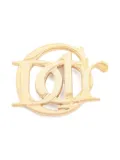 Christian Dior Pre-Owned 1980-1990 logo-plaque brooch - Gold