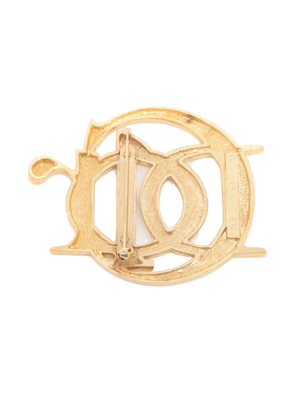 Christian Dior Pre-Owned 1980-1990 logo-plaque brooch | Image 2