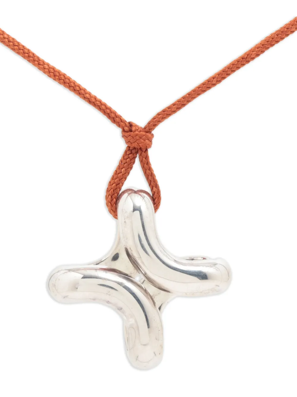 Hermès Pre-Owned 2000s Lima pendant necklace - シルバートーン Hermès Pre-Owned 2000s Lima pendant necklace - シルバートーン