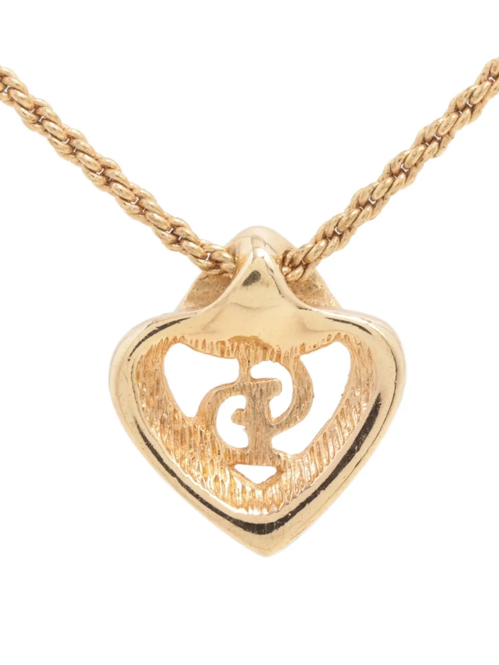 Christian Dior Pre-Owned 1980-1990 CD heart-pendant necklace | Image 2