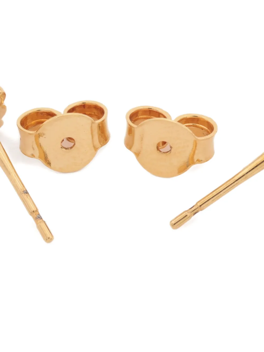Pre-owned Celine 2020s Triomphe Drop Earrings In Gold