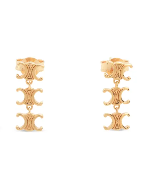 Celine Pre-Owned 2020s Triomphe drop earrings