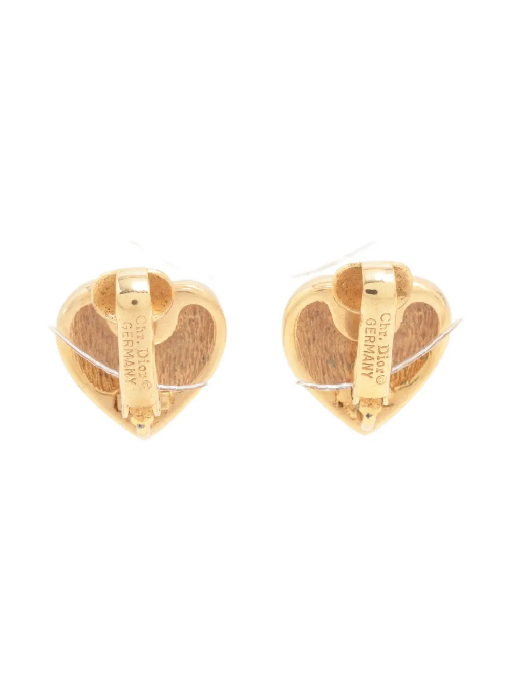 Christian Dior Pre-Owned 1980-1990 heart-shaped clip-on earrings - Christian Dior Pre-Owned 1980-1990 heart-shaped clip-on earrings -