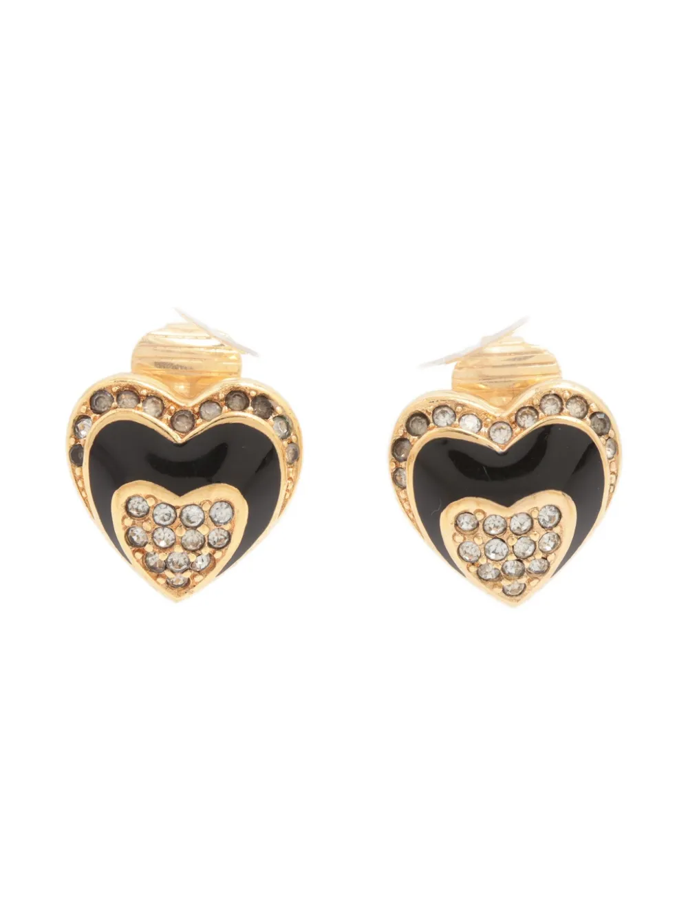 Christian Dior Pre-Owned 1980-1990 heart-shaped clip-on earrings | Image 2