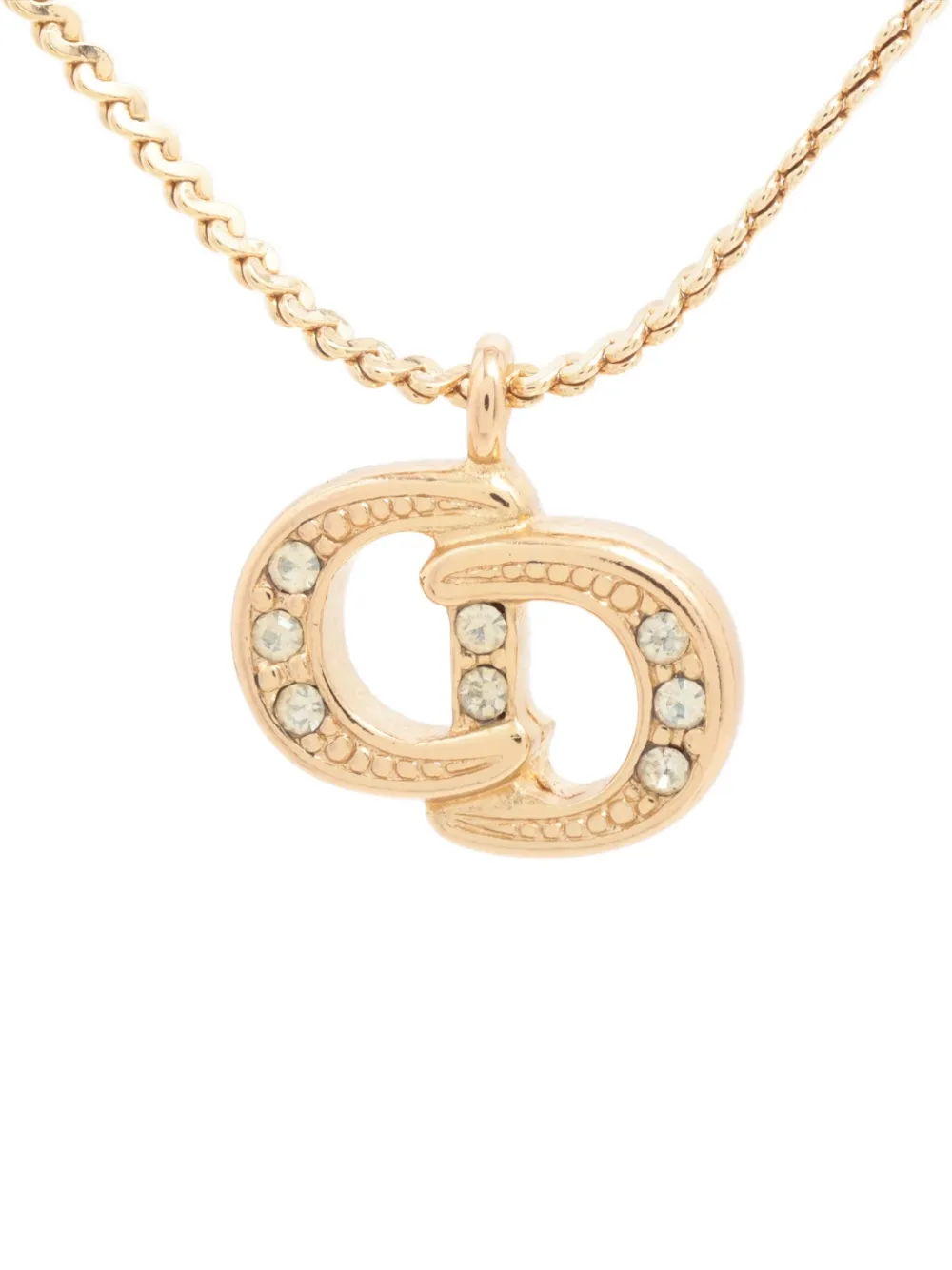 Christian Dior Pre-Owned  1980-1990s CD-pendant necklace | Gold | Image 1