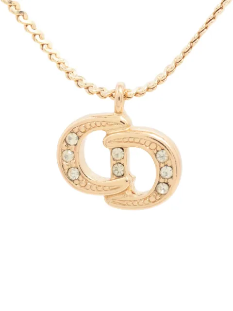 Christian Dior Pre-Owned  collar con dije del logo CD 1980-1990