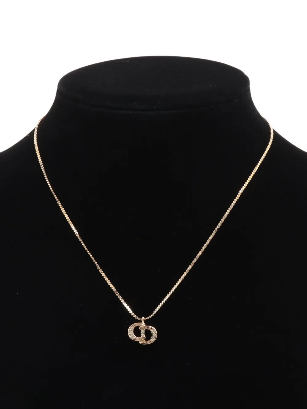 Pre-owned Dior 1980-1990s Cd-pendant Necklace In Gold