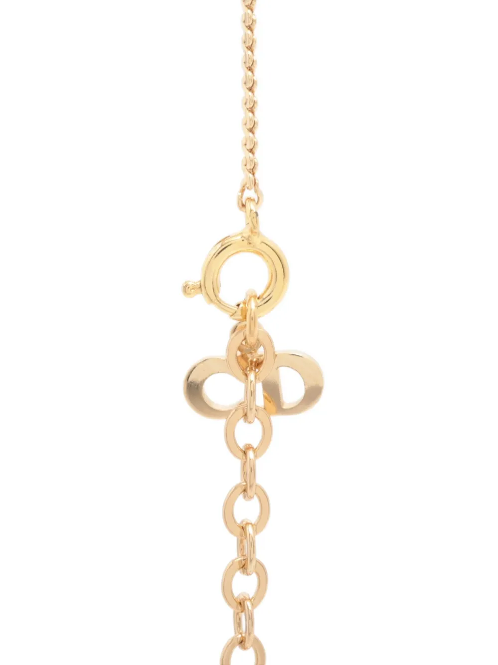 Pre-owned Dior 1980-1990s Cd-pendant Necklace In Gold