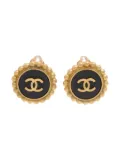 CHANEL Pre-Owned 1995 Interlocking CC beaded earrings - Gold
