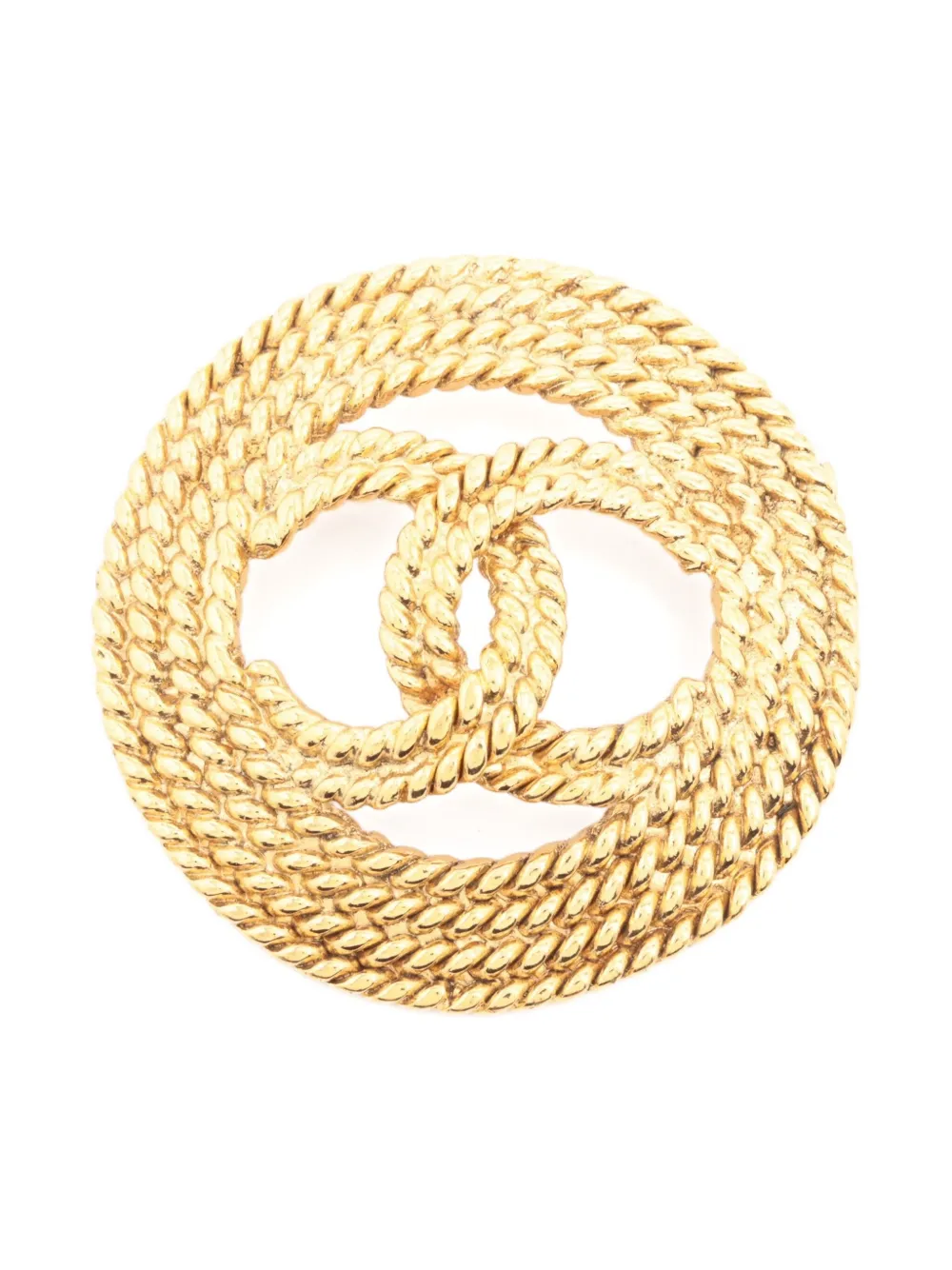 CHANEL Pre-Owned 1993 ココマーク ブローチ - ゴールドトーン CHANEL Pre-Owned 1993 ココマーク ブローチ - ゴールドトーン