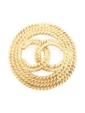 CHANEL Pre-Owned 1993 Interlocking CC brooch - Gold