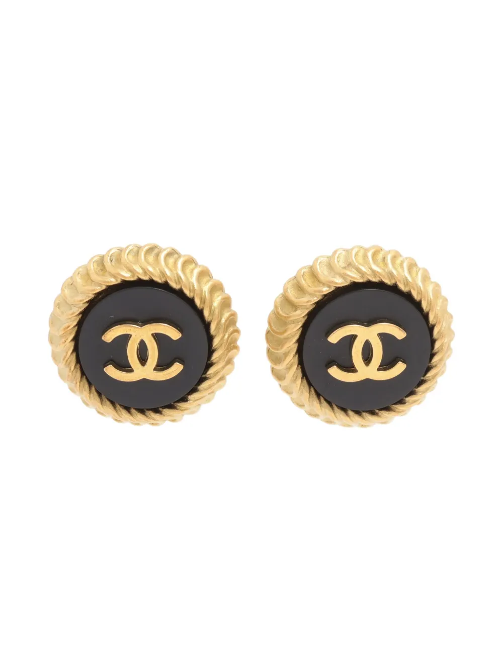 CHANEL Pre-Owned 1995 ココマーク イヤリング - ゴールドトーン CHANEL Pre-Owned 1995 ココマーク イヤリング - ゴールドトーン