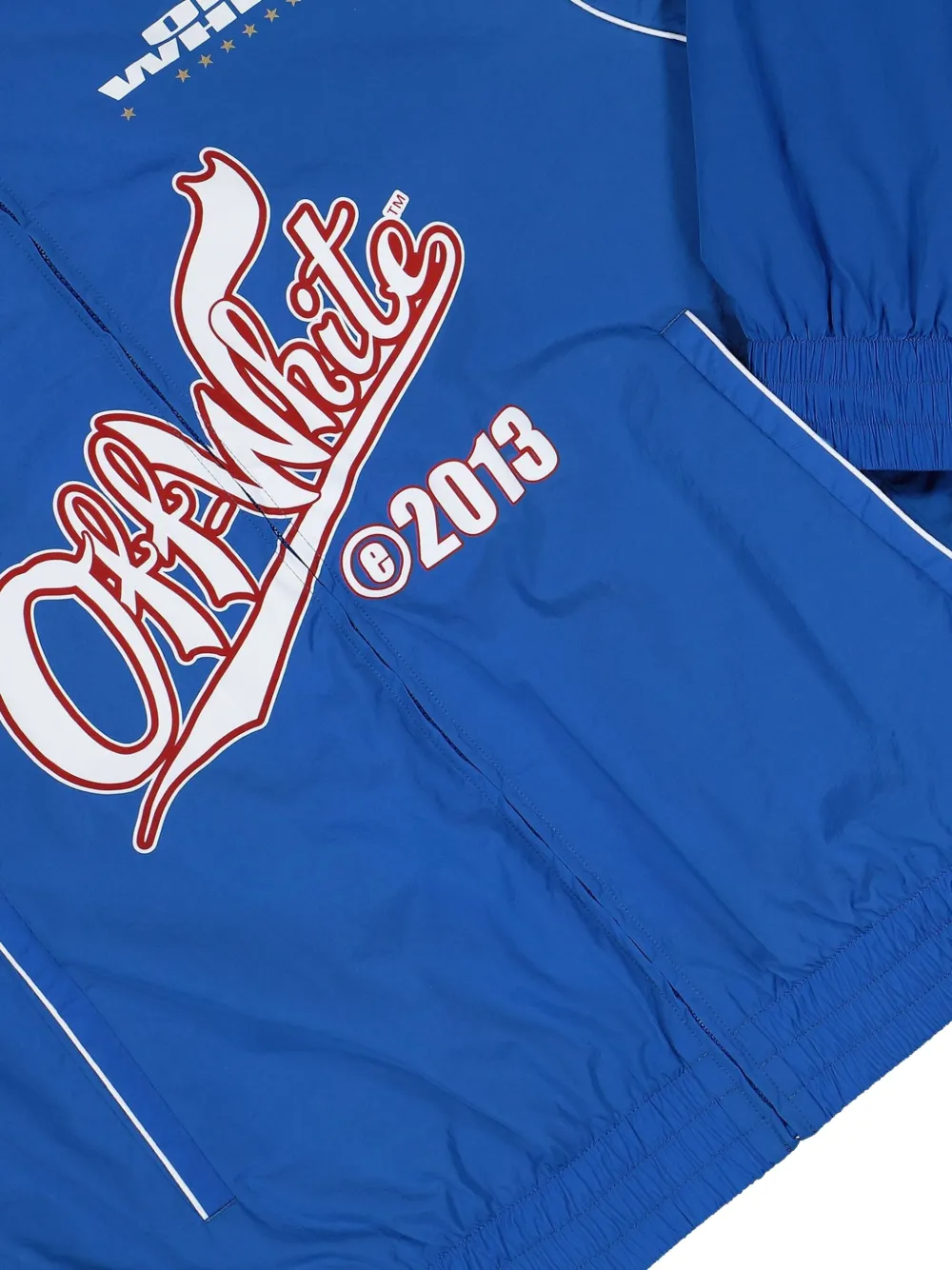 Off-White Trainingsjack met rits en grafisch detail Blauw