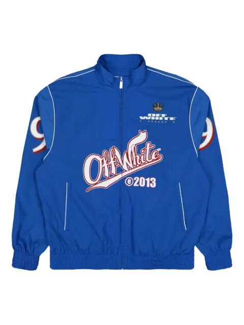 Off-White graphic-detail front-zip sport jacket 