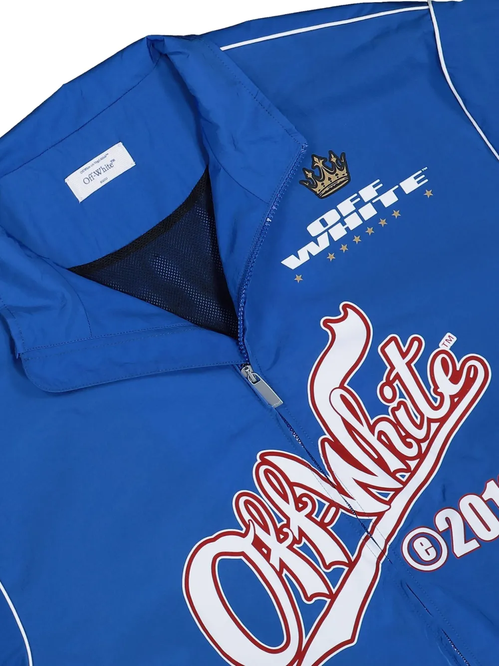 Off-White Trainingsjack met rits en grafisch detail Blauw