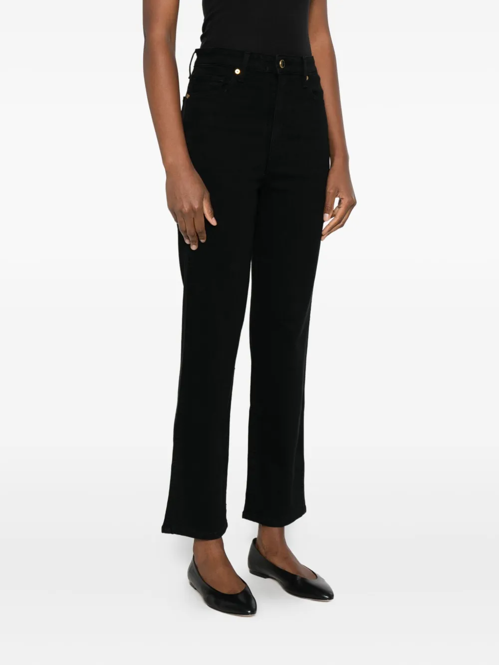 Khaite Straigh-leg Jeans In Black