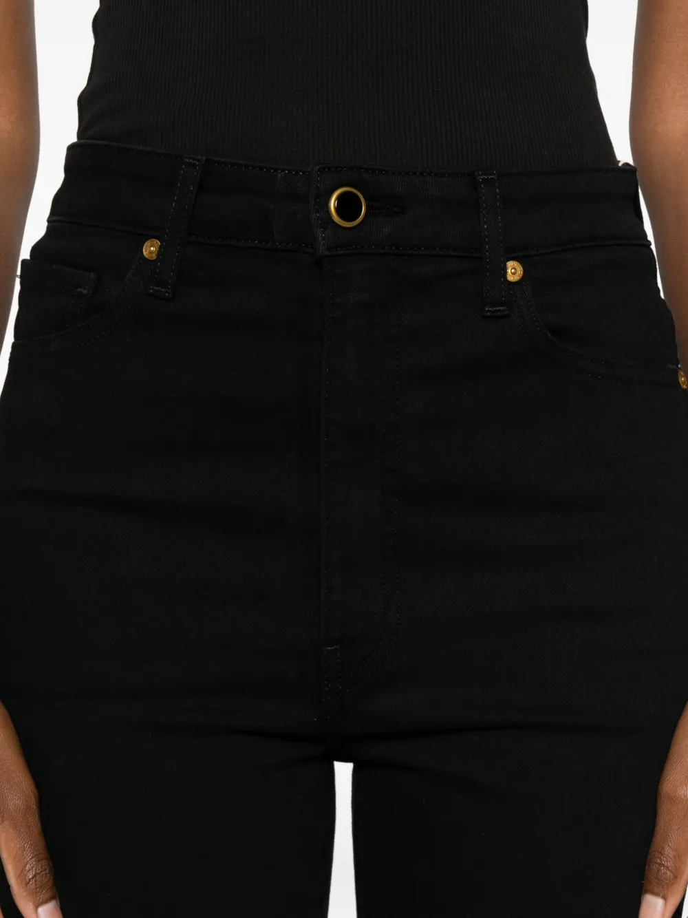 Khaite Straigh-leg Jeans In Black