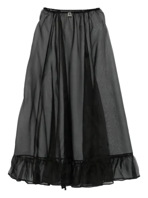 The Garment ruffled silk midi skirt
