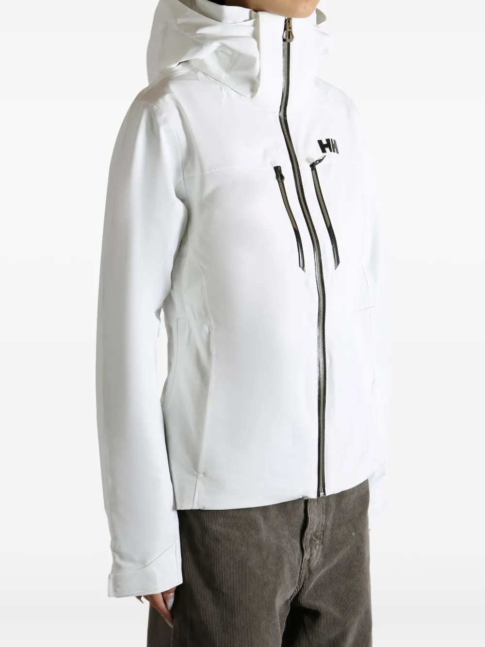 Helly Hansen Alphelia Hooded Zip Ski Jacket In White